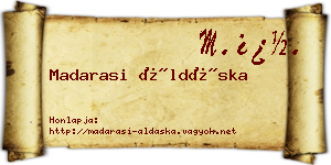 Madarasi Áldáska névjegykártya